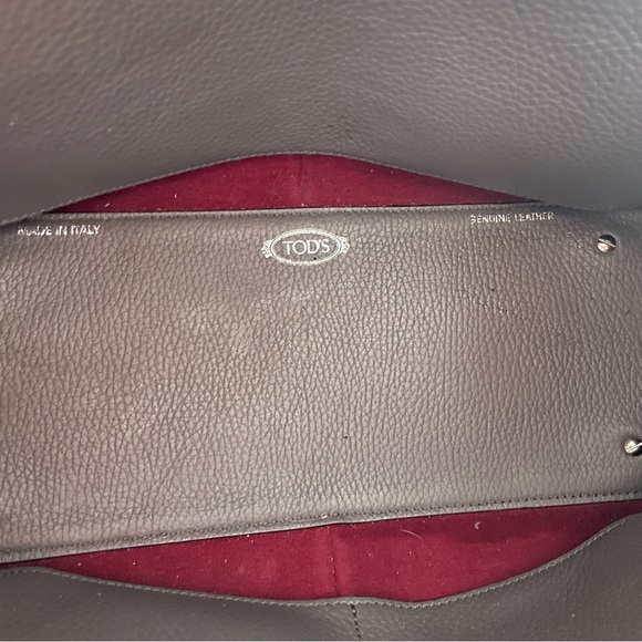 Tod’s Gray Genuine Leather Tote Bag - Picture 7 of 14